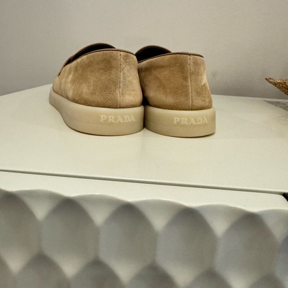 Authentic PRADA suede triangle logo loafers - Picture 8 of 8
